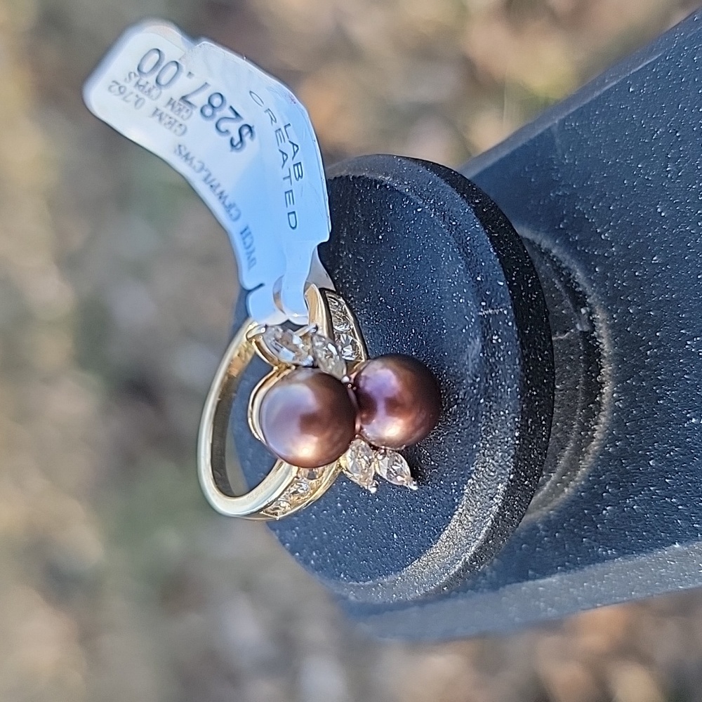 Lab created Freshwater Pearl Ring